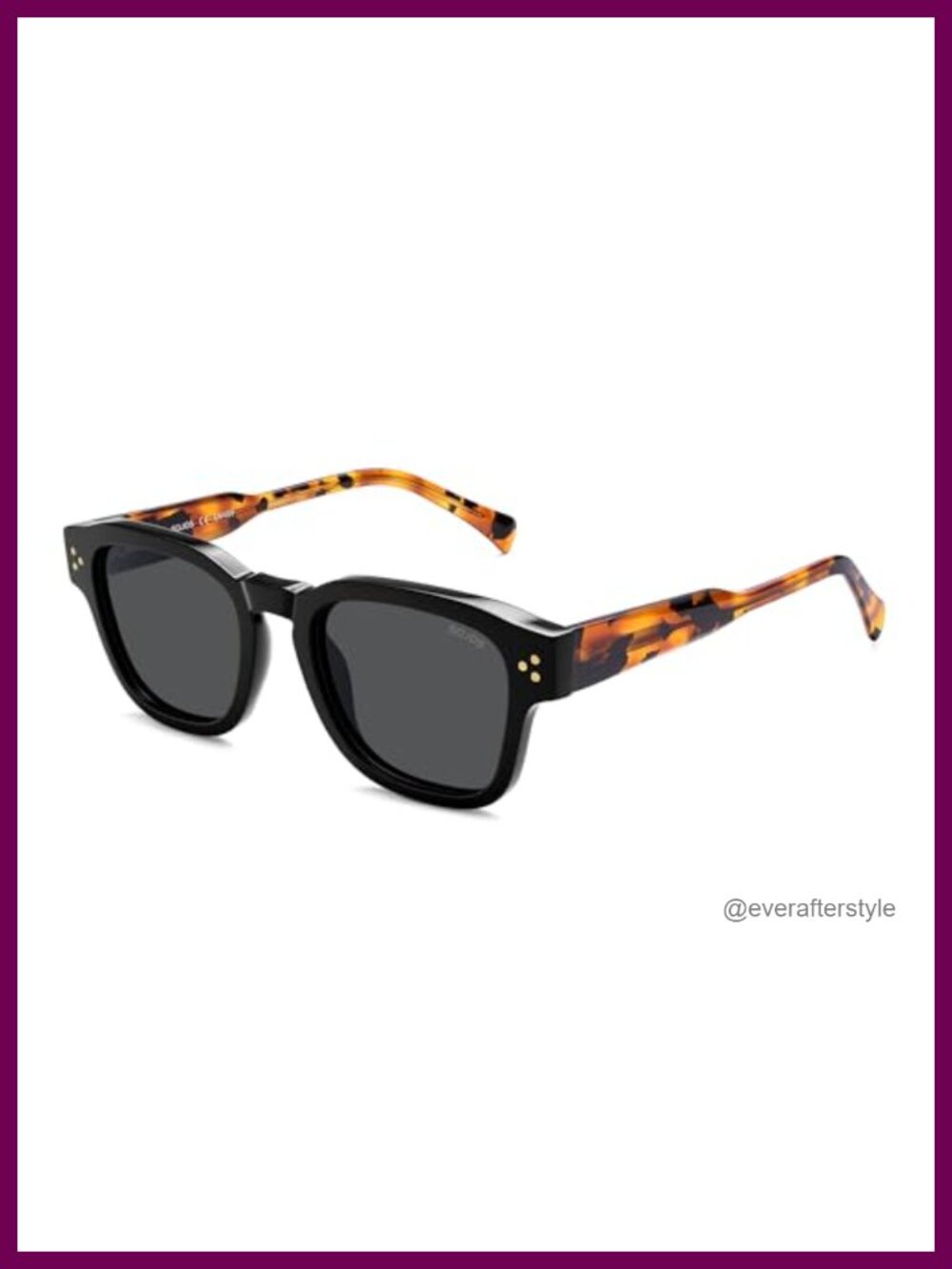 Polarized Square Acetate Sunglasses UV400 Retro Full Wrap Eyewear